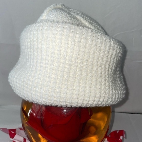 Beanie Waffle Knit Fold Up Winter Thick Head Warmer Skull Cap Pull On Hat Warm - Picture 5 of 5